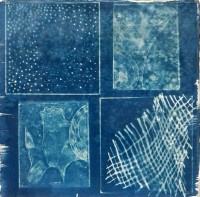 Sohaina Elia, Whispers in Blue I, 8 x 8 Inch, Cyanotype, AC-SOEL-009 Sohaina Elia, Whispers in Blue I, 8 x 8 Inch, Cyanotype, AC-SOEL-009